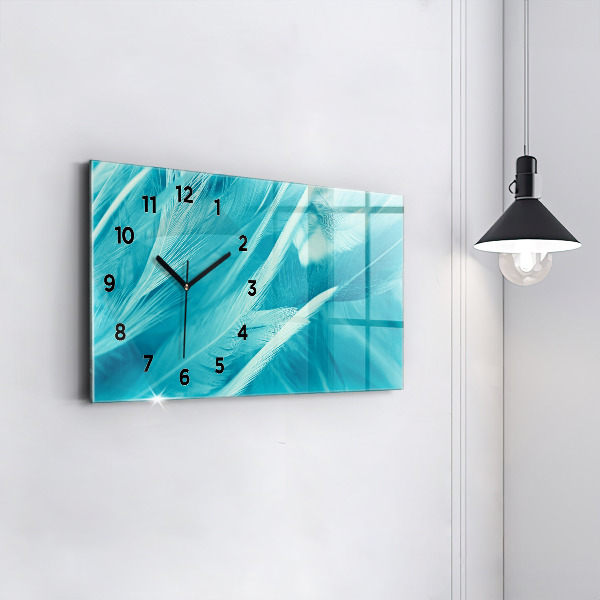Horloge murale horizontale Vert turquoise vintage