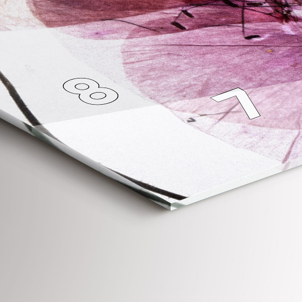 Horloge murale horizontale Fleurs de coquelicots séchées