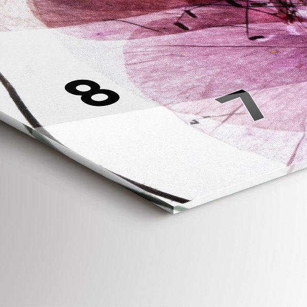 Horloge murale horizontale Fleurs de coquelicots séchées