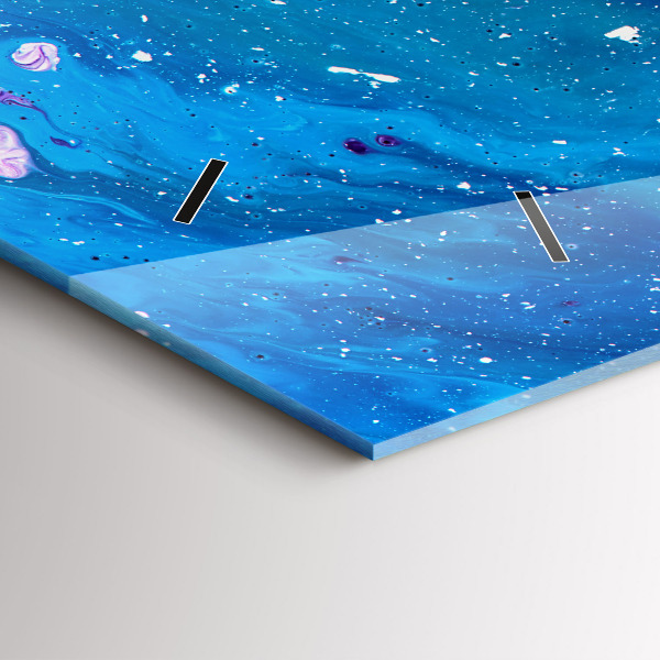 Horloge murale horizontale Fond coloré