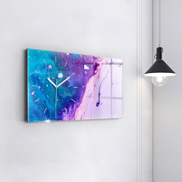 Horloge murale horizontale Fond coloré