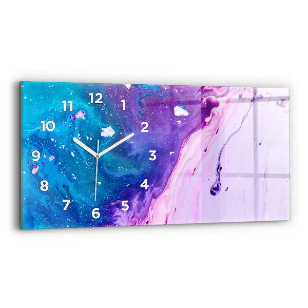 Horloge murale horizontale Fond coloré