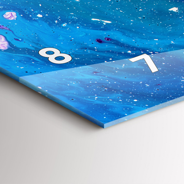 Horloge murale horizontale Fond coloré