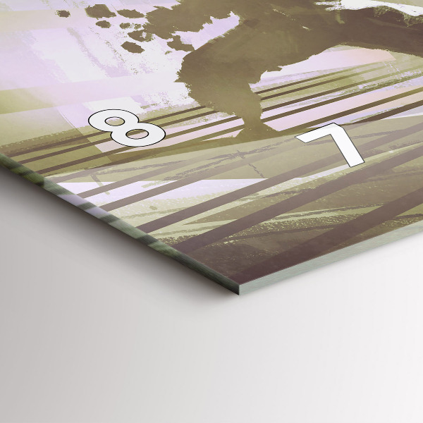 Horloge murale horizontale Combat robot contre samouraï