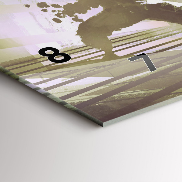 Horloge murale horizontale Combat robot contre samouraï