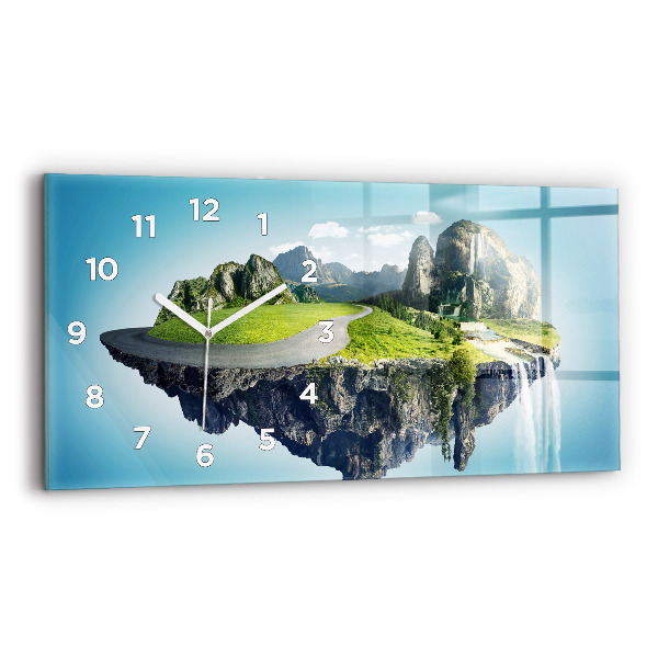 Horloge murale horizontale 'L''île volante'