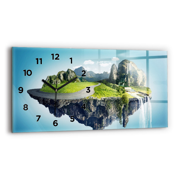 Horloge murale horizontale 'L''île volante'