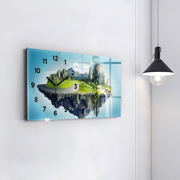 Horloge murale horizontale 'L''île volante'