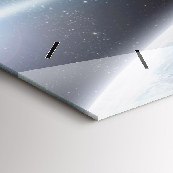 Horloge rectangulaire horizontale Planètes spatiales