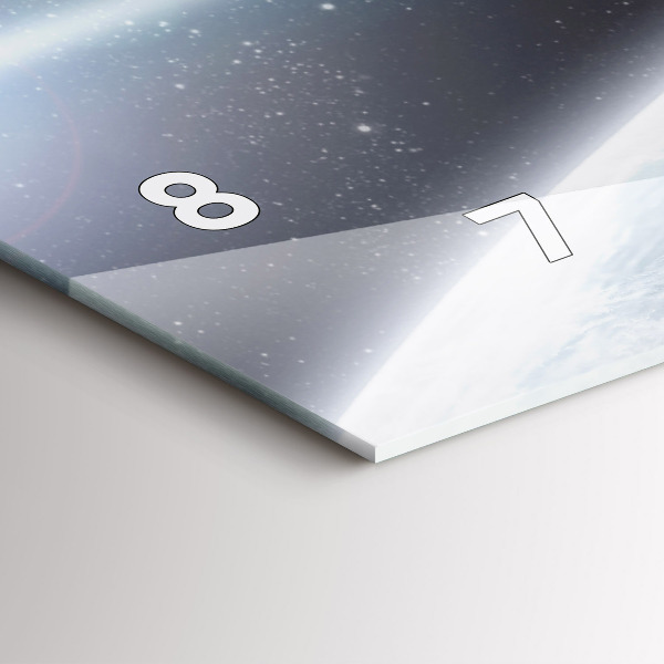 Horloge rectangulaire horizontale Planètes spatiales