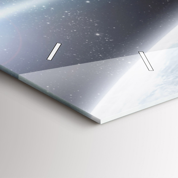 Horloge rectangulaire horizontale Planètes spatiales