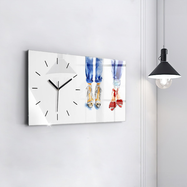 Horloge murale horizontale Talons hauts pour femmes