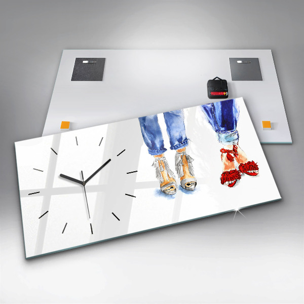 Horloge murale horizontale Talons hauts pour femmes