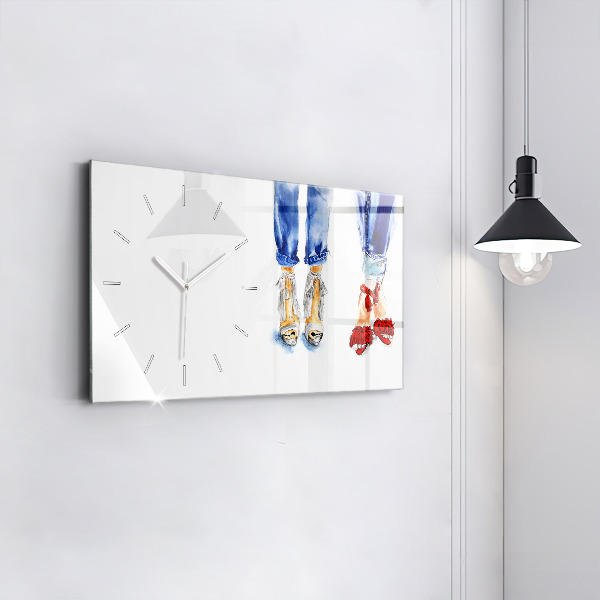Horloge murale horizontale Talons hauts pour femmes