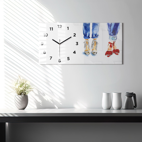 Horloge murale horizontale Talons hauts pour femmes