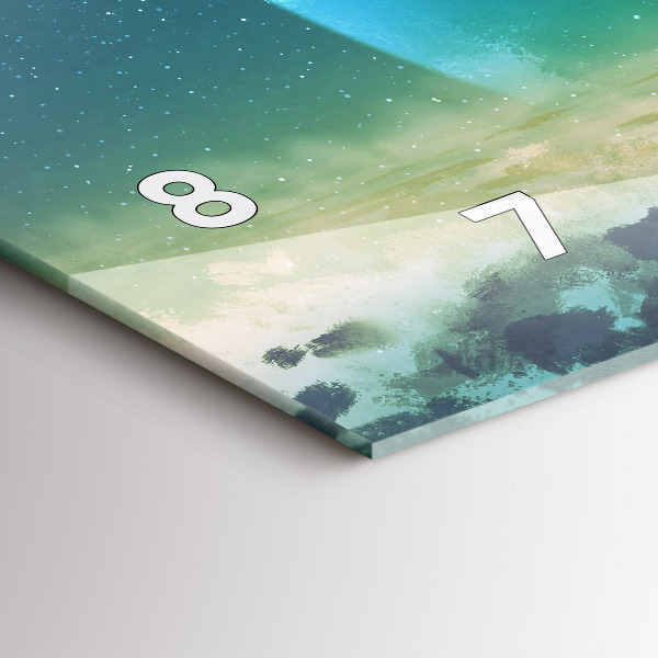 Horloge murale horizontale 'L''homme dans la lune'