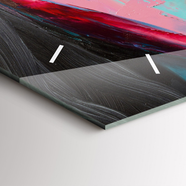 Horloge murale horizontale Visage de femme coloré