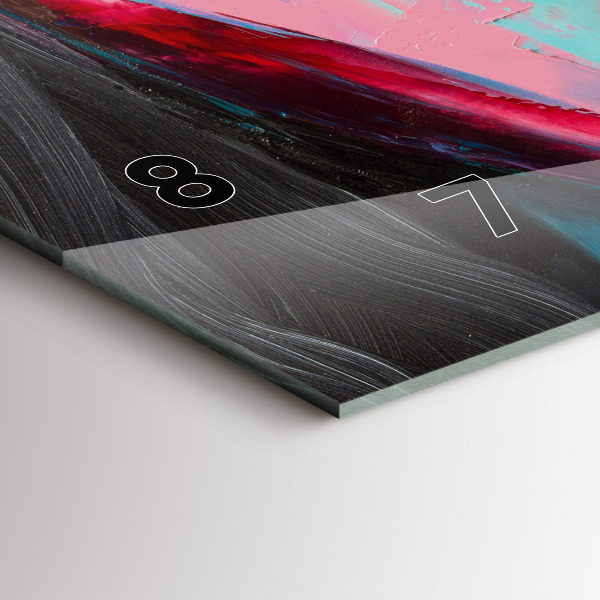 Horloge murale horizontale Visage de femme coloré