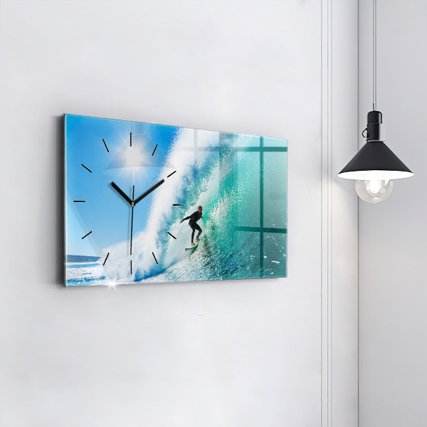 Horloge rectangulaire horizontale Surf à Hawaï