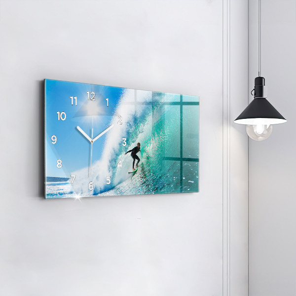 Horloge rectangulaire horizontale Surf à Hawaï