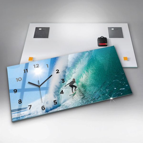 Horloge rectangulaire horizontale Surf à Hawaï