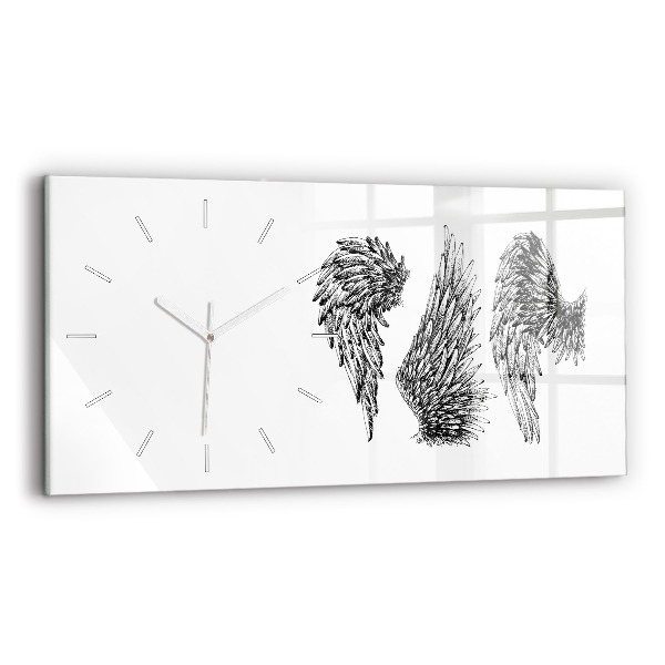 Horloge murale horizontale 'ailes d''ange'