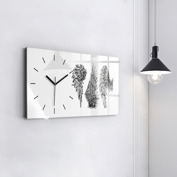 Horloge murale horizontale 'ailes d''ange'