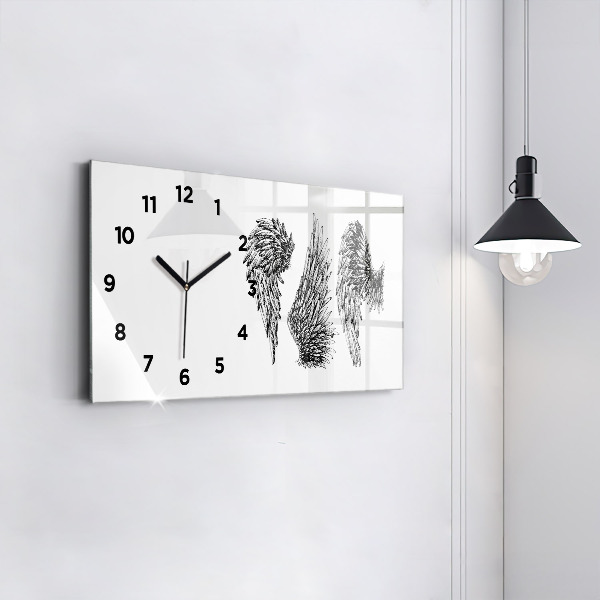Horloge murale horizontale 'ailes d''ange'