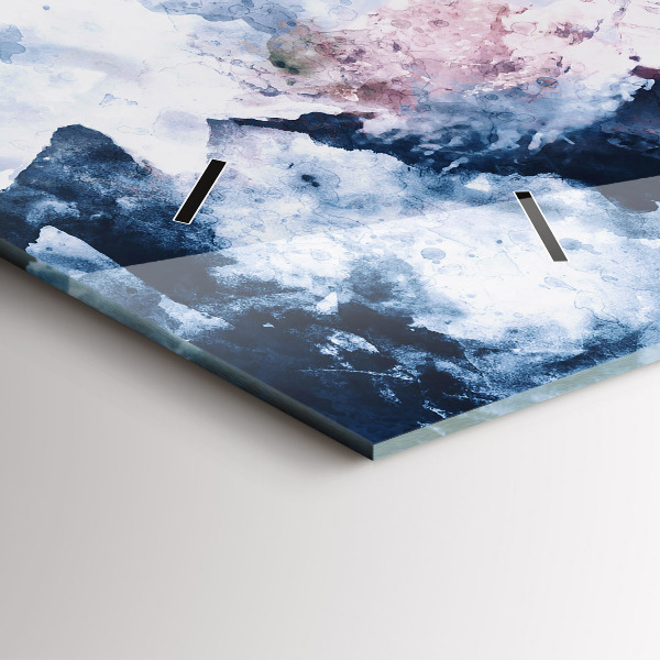 Horloge murale horizontale Chaînes de montagnes abstraites