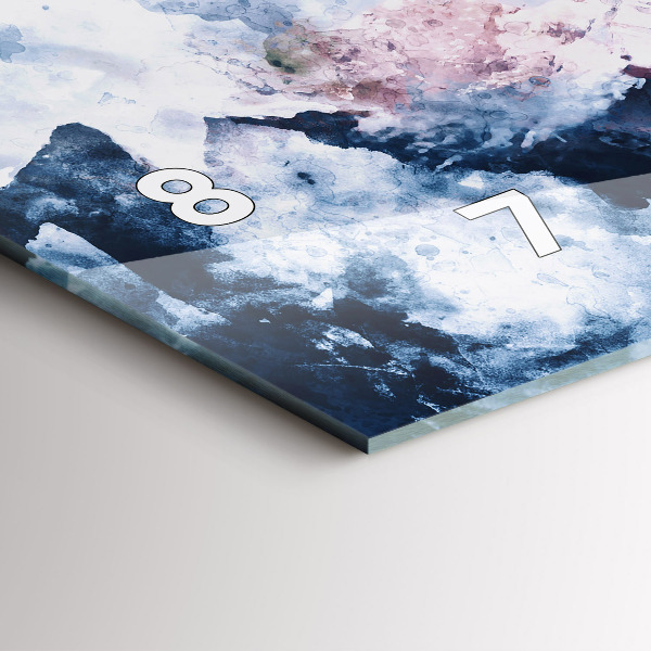 Horloge murale horizontale Chaînes de montagnes abstraites