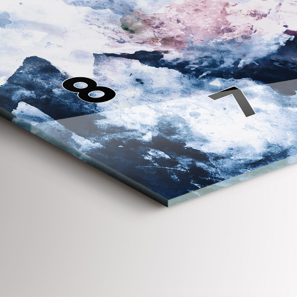 Horloge murale horizontale Chaînes de montagnes abstraites