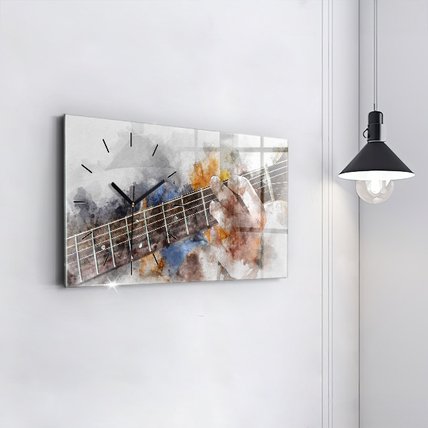 Horloge murale horizontale Guitare