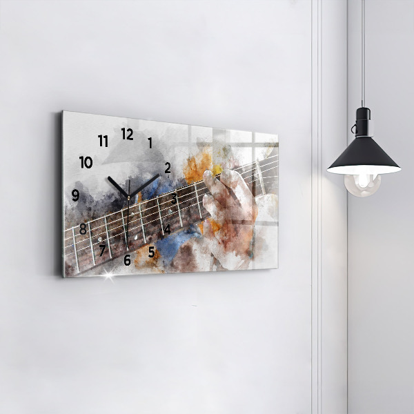 Horloge murale horizontale Guitare