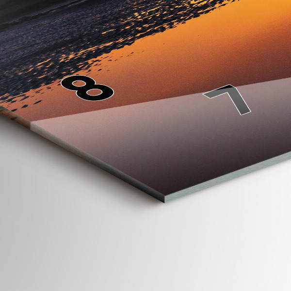 Horloge murale horizontale Coureur et coucher de soleil