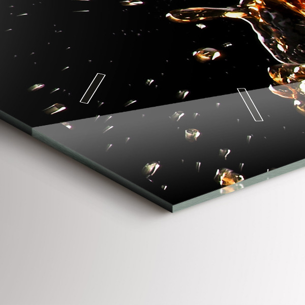 Horloge rectangulaire horizontale Boire avec de la glace