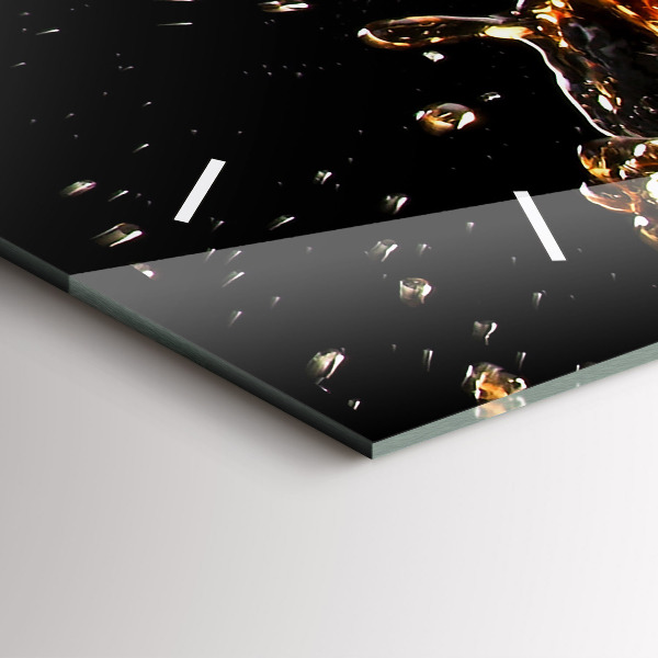 Horloge rectangulaire horizontale Boire avec de la glace