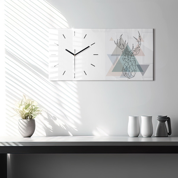 Horloge murale horizontale Renne à la scandinave