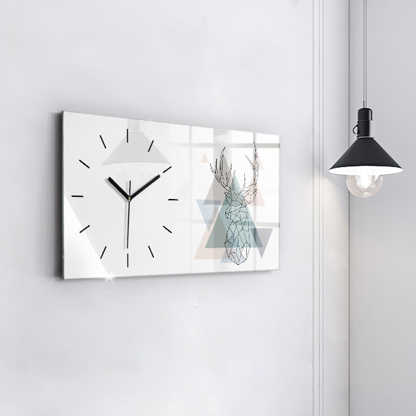 Horloge murale horizontale Renne à la scandinave