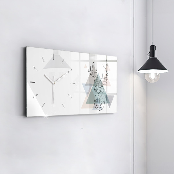 Horloge murale horizontale Renne à la scandinave