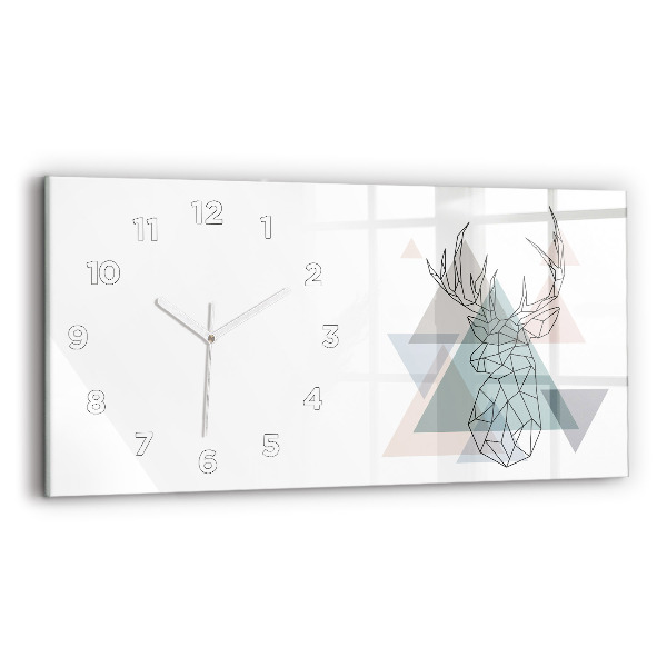 Horloge murale horizontale Renne à la scandinave