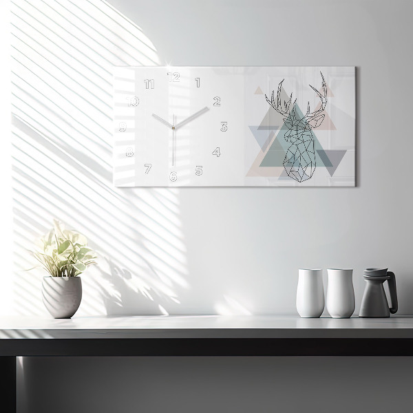 Horloge murale horizontale Renne à la scandinave