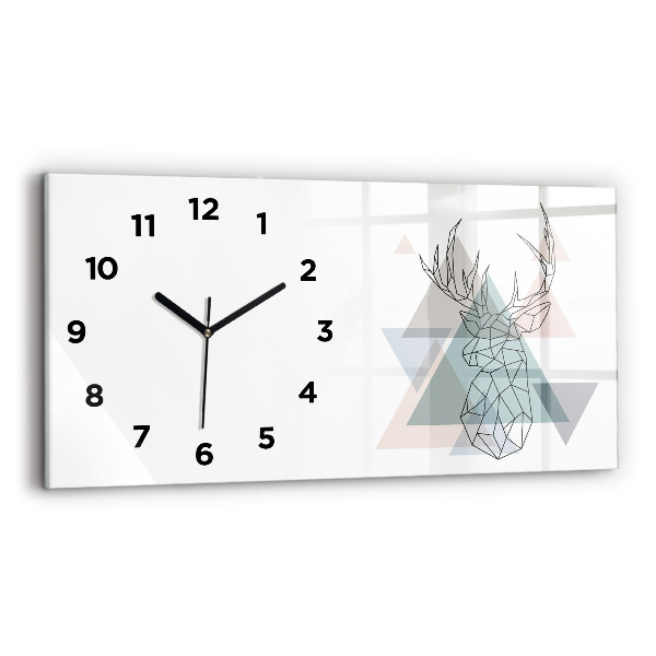 Horloge murale horizontale Renne à la scandinave