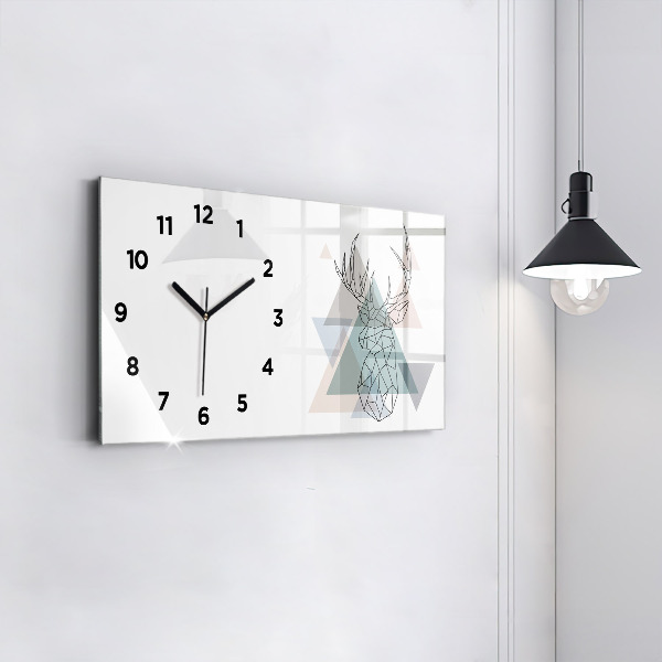 Horloge murale horizontale Renne à la scandinave