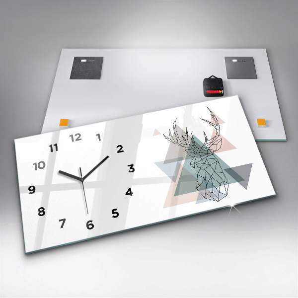Horloge murale horizontale Renne à la scandinave