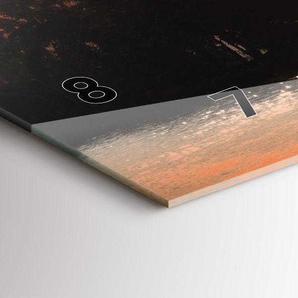 Horloge murale horizontale Vacances au coucher du soleil et aux palmiers