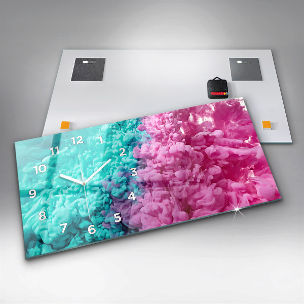 Horloge murale horizontale Art moderne - taches