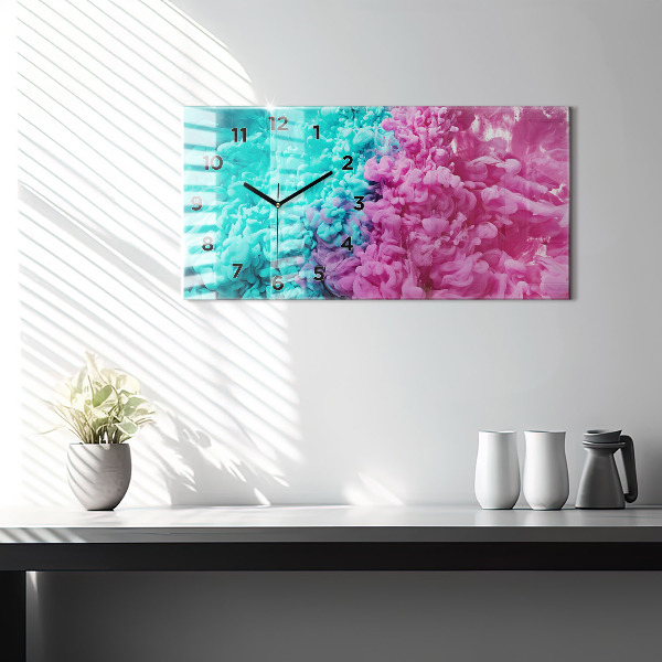 Horloge murale horizontale Art moderne - taches