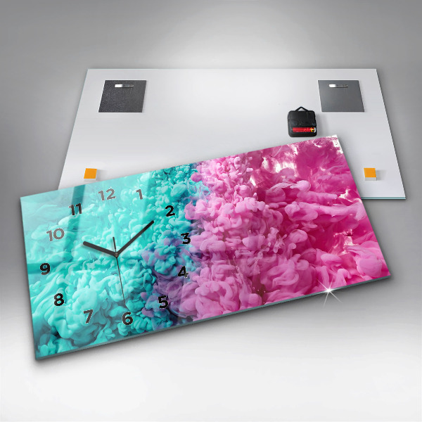 Horloge murale horizontale Art moderne - taches