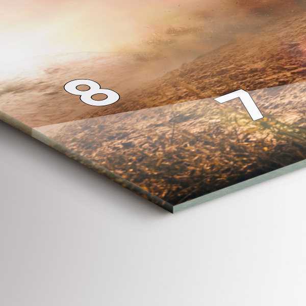 Horloge murale horizontale Homme sur une moto