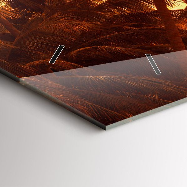 Horloge murale horizontale Palmiers ensoleillés